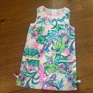 Lilly Pulitzer Kids Dress in Pink and Green Floral